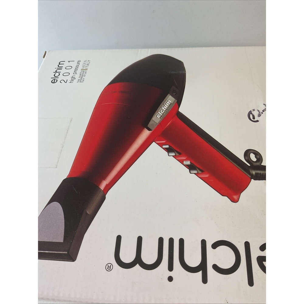 Elchim 2001 high pressure Professional Salon Hair Dryer WHITE Italy + Diffuser - Picture 3 of 10